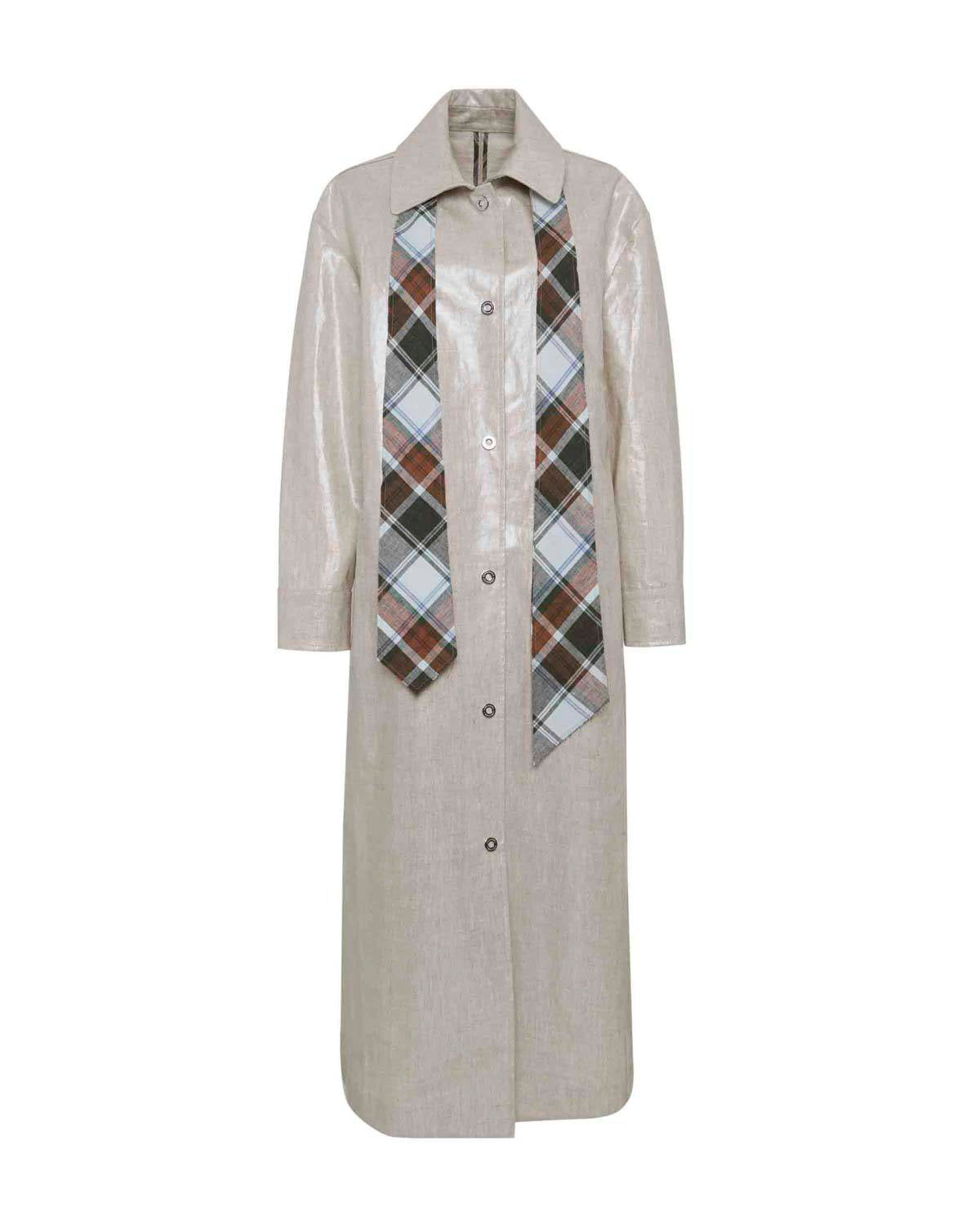Victoria Trench glazed linen