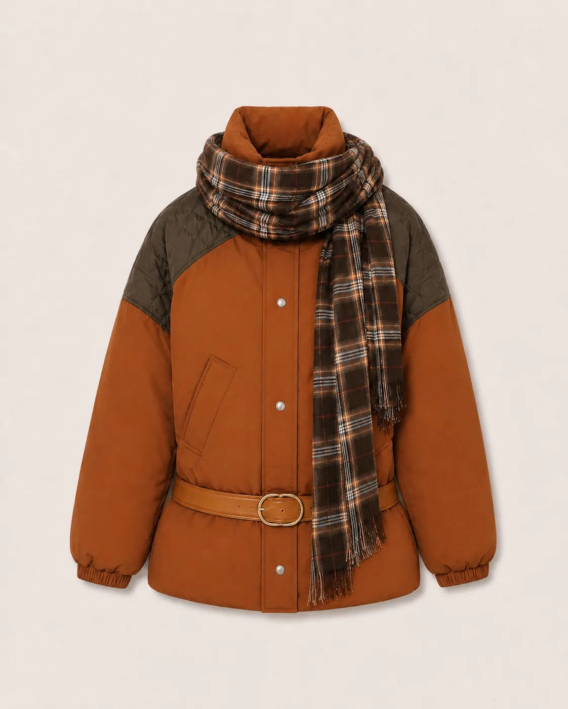 Amy Nylon check scarf